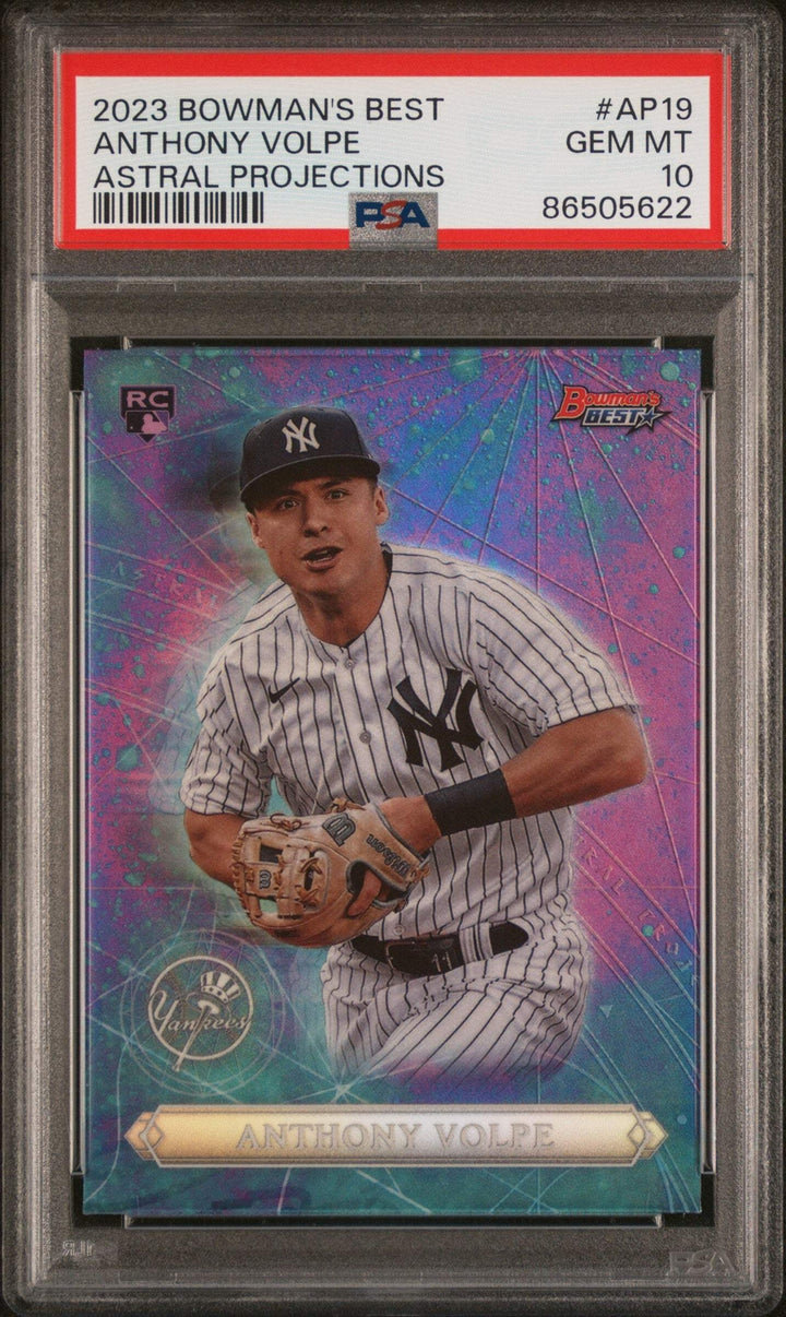 Graded 2023 Bowmans Best Anthony Volpe #AP19 Astral Proj RC Baseball Card PSA 10