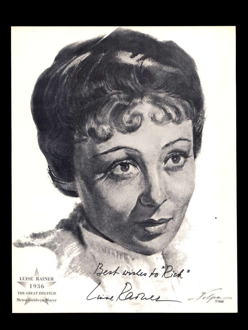 Luise Rainer JSA Coa Signed 8x10 Photo Autograph