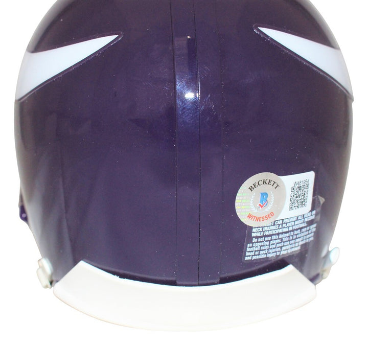 Randy Moss Signed Minnesota Vikings '83-'01 VSR4 Mini Helmet  BAS 40157