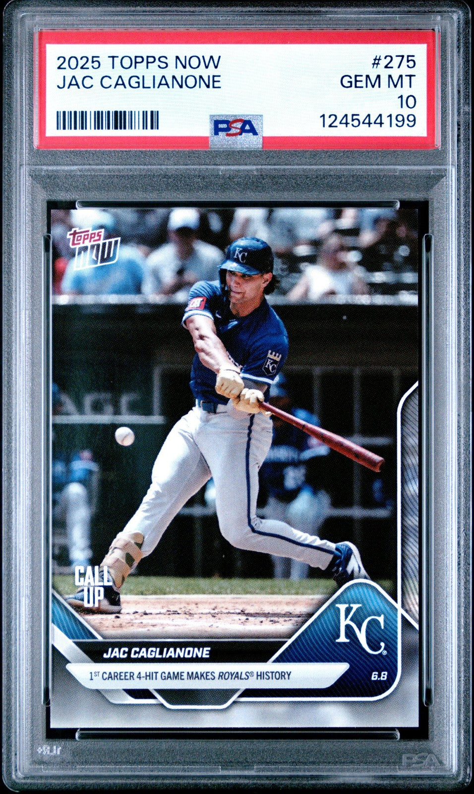 Graded 2025 Topps Now Jac Caglianone #275 Rookie Card PSA 10 Gem Mint