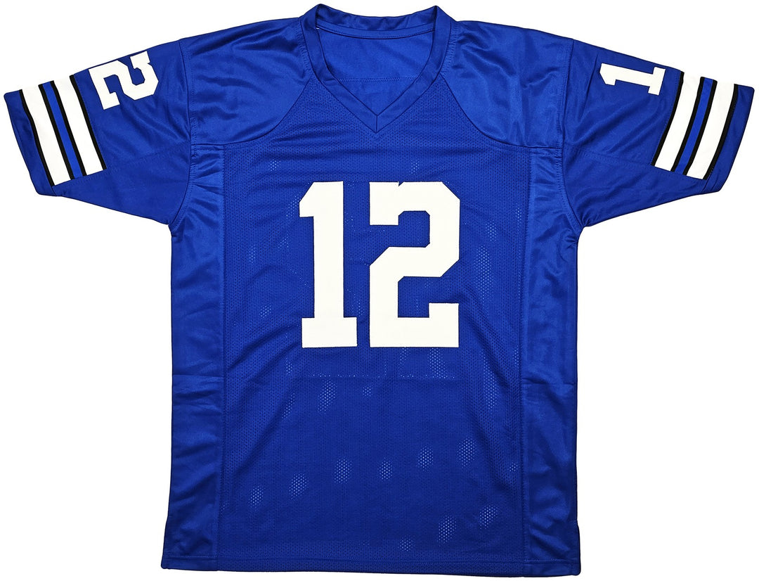 Dallas Cowboys Roger Staubach Signed Royal Blue Jersey Beckett Wit