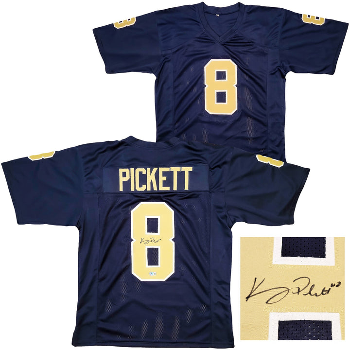 Pittsburgh Panthers Kenny Pickett Signed Navy Jersey Beckett