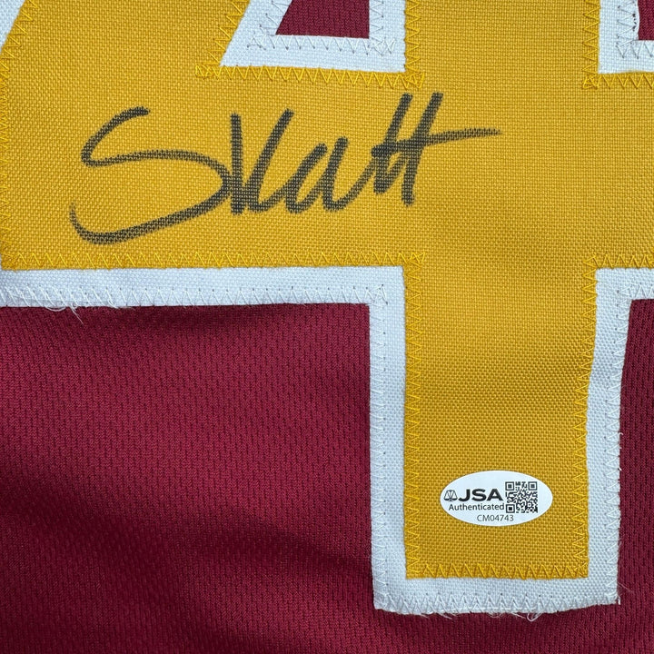 Autographed/Signed Cam Skattebo Arizona State Maroon Football Jersey JSA COA