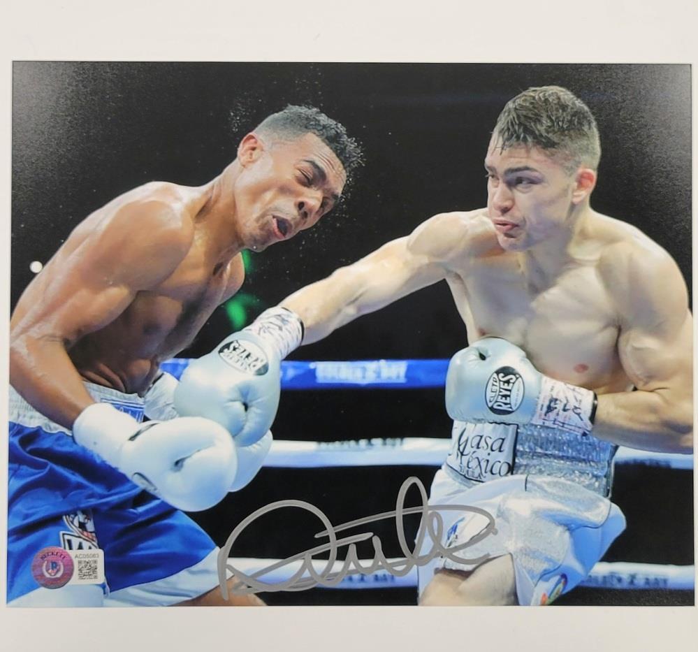 Oscar Duarte signed 8x10 photo boxing autograph ~ Beckett BAS