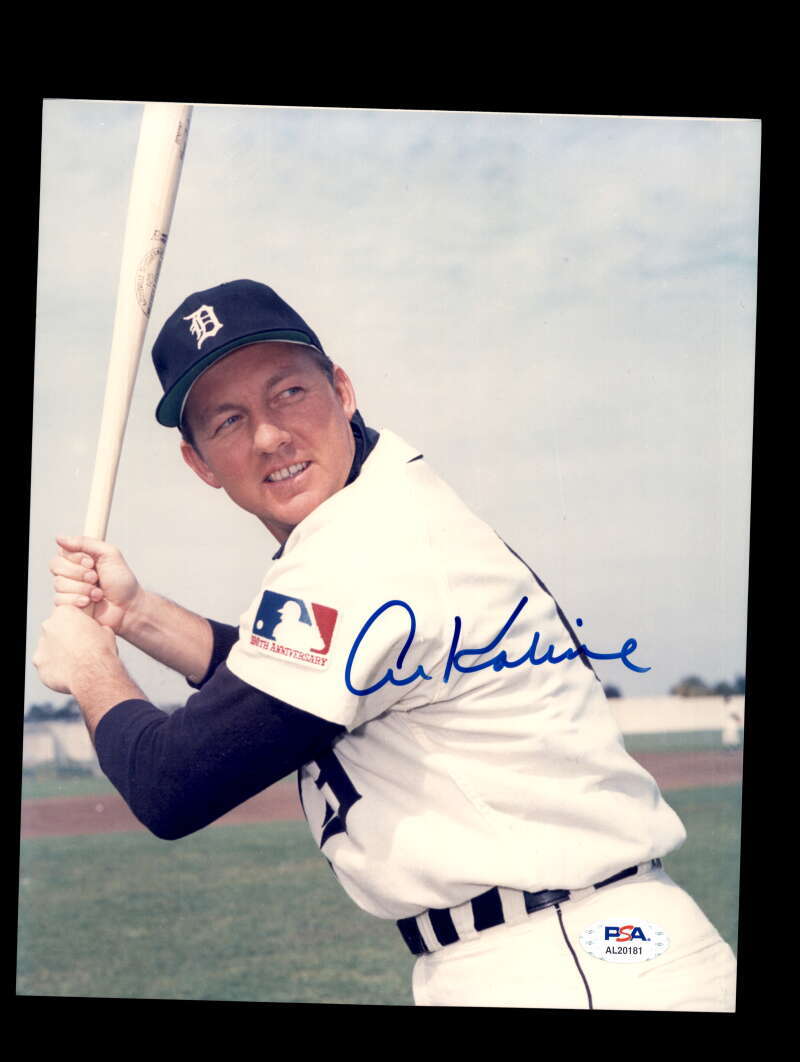 Al Kaline PSA DNA Coa Signed  8x10 Photo Autograph Tigers