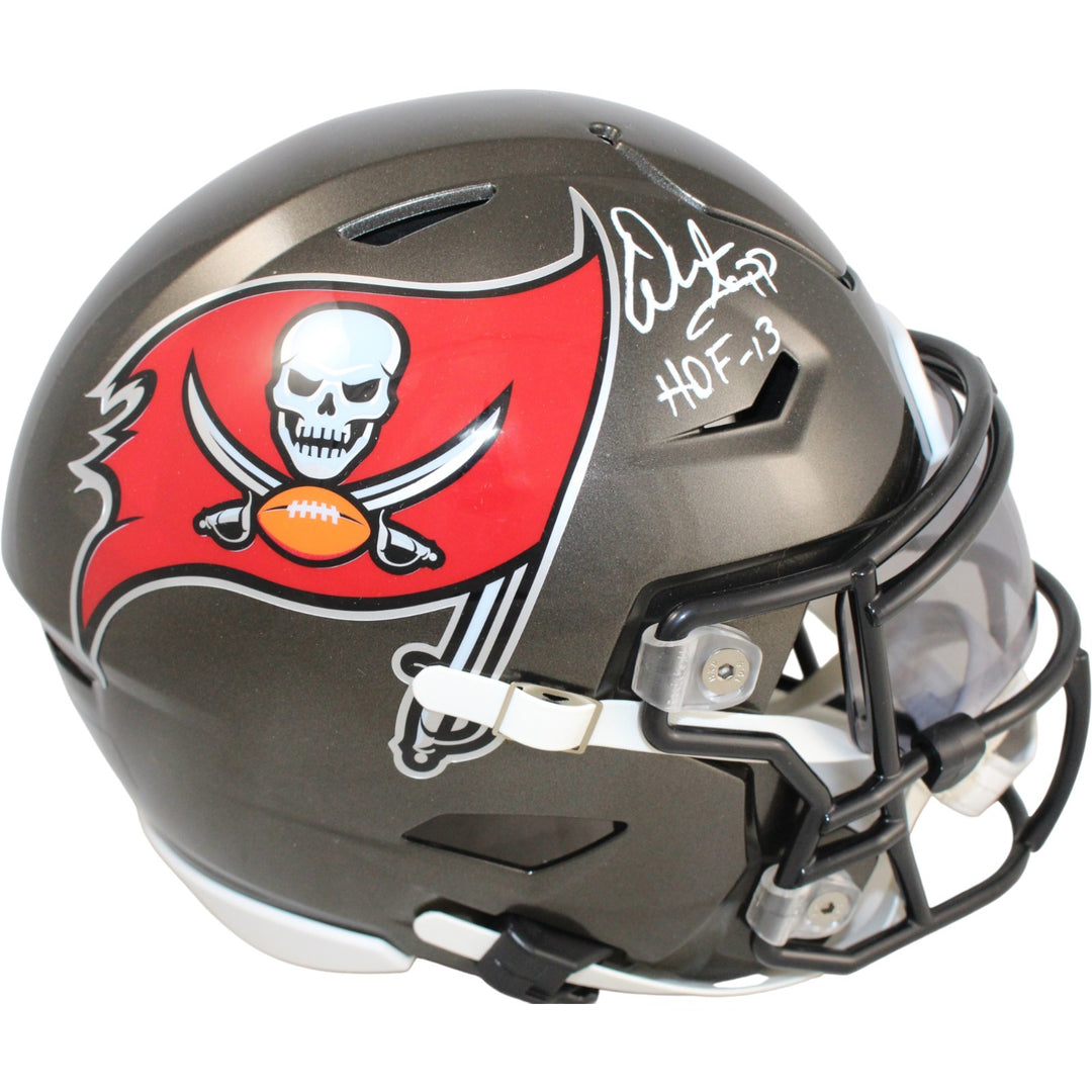Warren Sapp Signed Tampa Bay Buccaneers Mid-Size Midi Helmet HOF Beckett W 54872