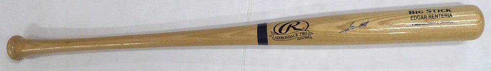 Edgar Renteria Signed Rawlings Big Stick Bat Giants, Marlins MLB Holo #FJ139763