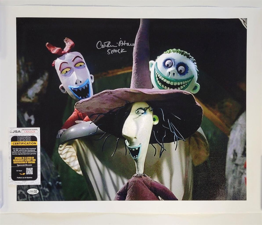 Catherine O'Hara signed Shock Nightmare Before Christmas 16x20 Canvas Photo JSA