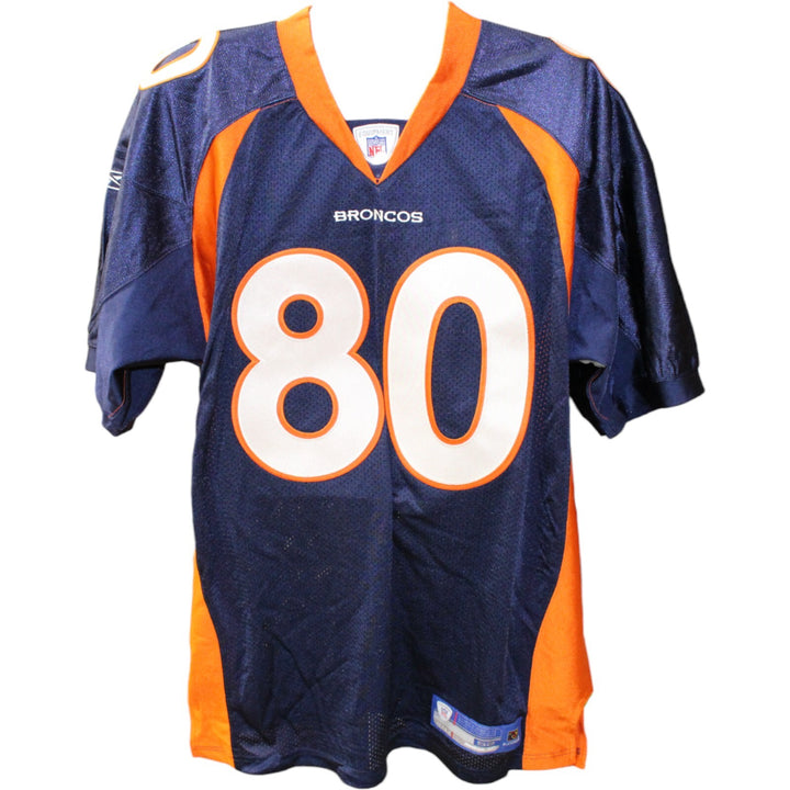 Rod Smith Signed Denver Broncos Blue Reebok Jersey Sz 52 Beckett 44678