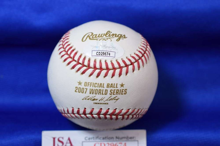 Curt Schilling JSA COA Autograph 2007 World Series Signed Baseball