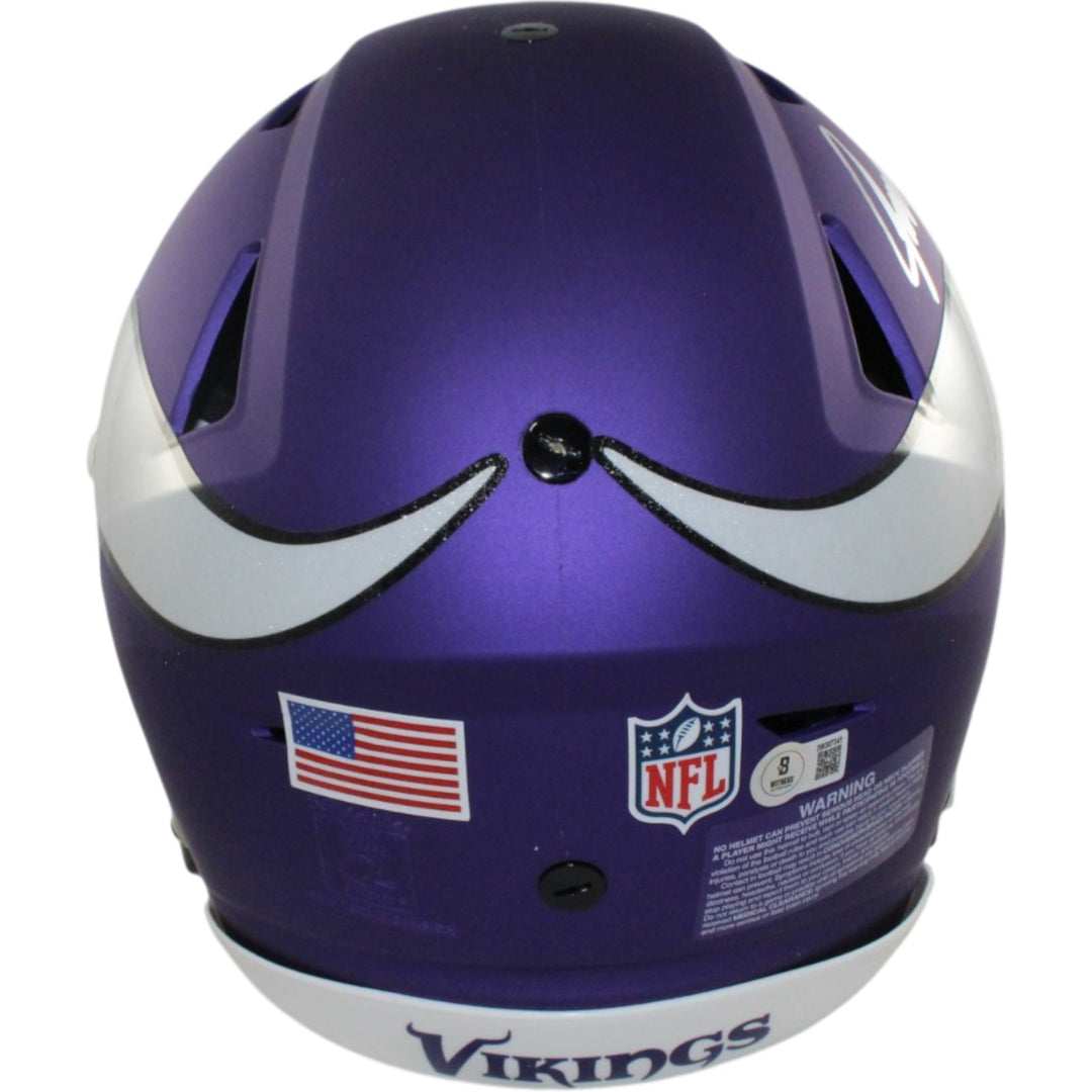 Jared Allen Autographed Minnesota Vikings Speedflex Helmet Beckett Witness 55177