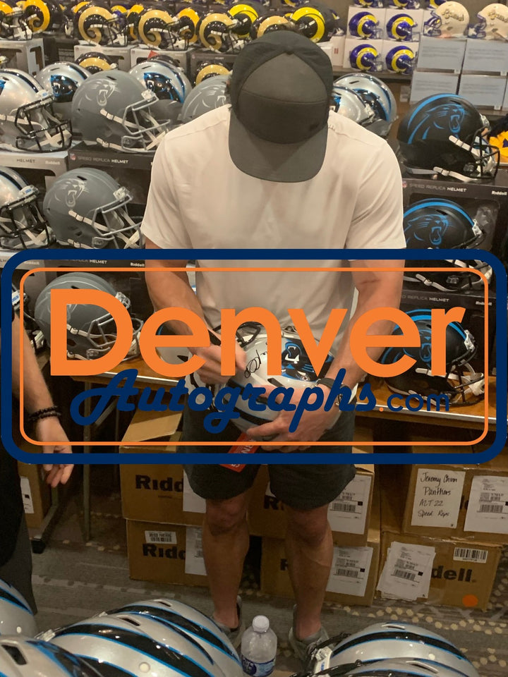 Luke Kuechly Autographed Carolina Panthers Authentic Helmet Beckett WIT 56874