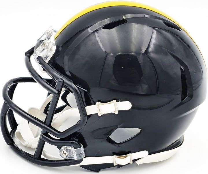 Terry Bradshaw Signed Pittsburgh Steelers Black Speed Mini Helmet Beckett Wit