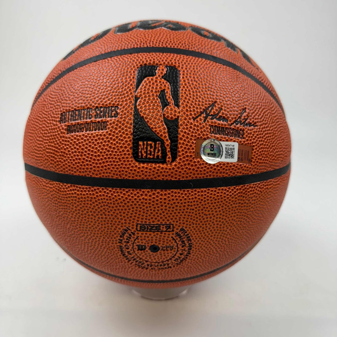 Autographed/Signed Larry Bird Boston Celtics Full Size Wilson JSA COA