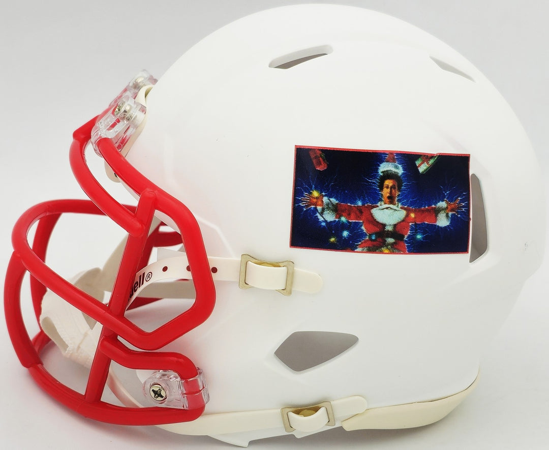 Chevy Chase Auto Signed Christmas Vacation White Speed Mini Helmet Beckett Wit