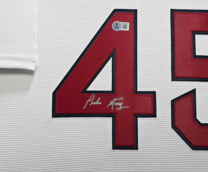 Boston Red Sox Pedro Martinez Signed Framed White Nike Jersey Beckett Witness