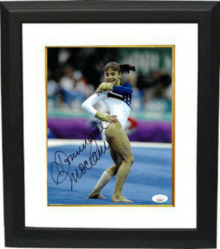 Dominique Moceanu signed 1996 Team USA Olympics Gymnastic 8x10 Photo Framed -JSA