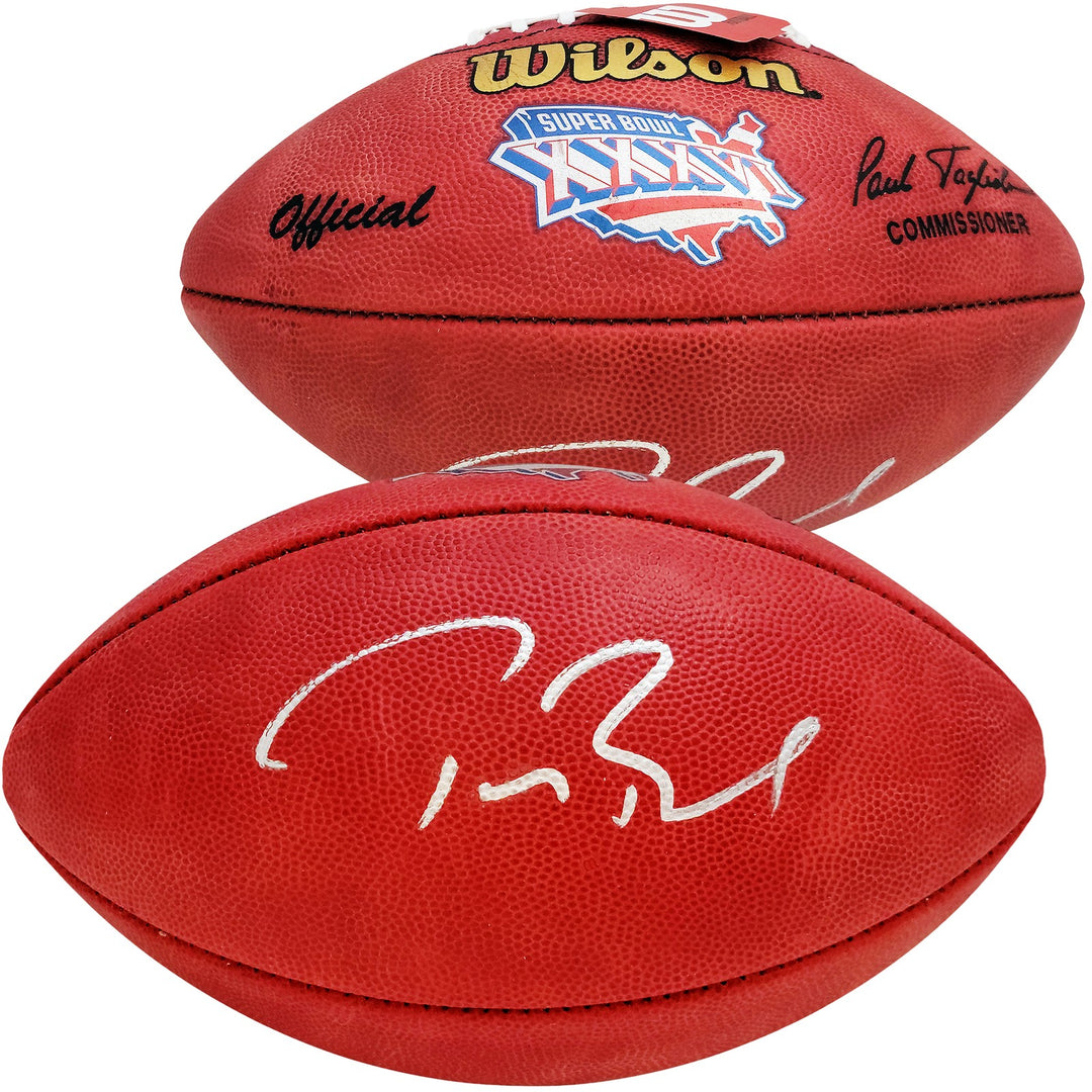 Tom Brady Signed Official SB XXXVI Leather Football Patriots Fanatics Holo