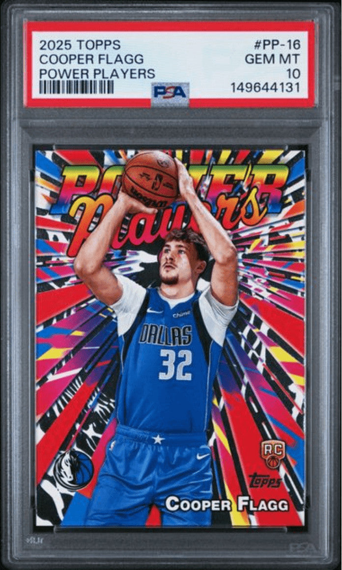 Graded 2025 Topps Cooper Flagg #PP16 Power Players Rookie Basketball Card PSA 10