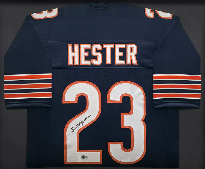Devin Hester Signed Chicago Bears Framed Blue Jersey Beckett BAS QR
