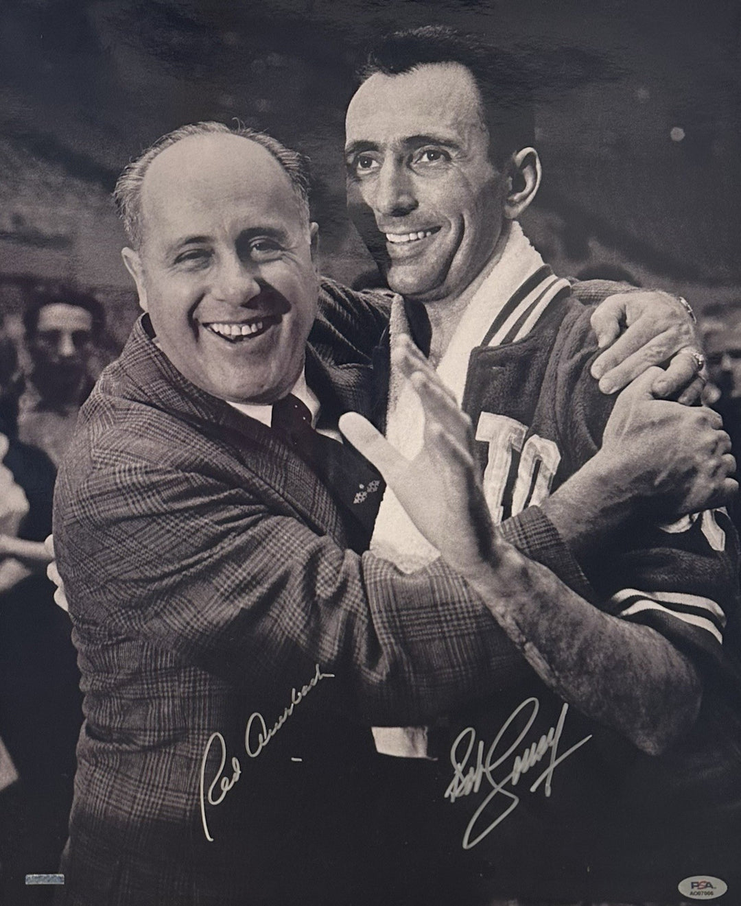 Bob Cousy Red Auerbach Signed 16x20 Framed Photo Celtics PSA 10 Mint Auto HOF