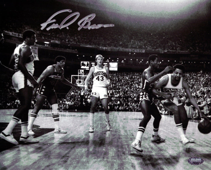 Downtown Fred Brown Signed Framed 8x10 Photo Seattle Supersonics MCS Holo