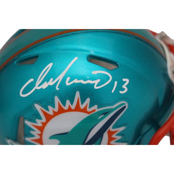 Dan Marino Autographed Miami Dolphins Flash Mini Helmet Beckett Witness 46472