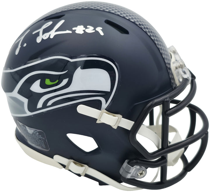 Josh Jobe Signed Seahawks Blue SB LX Champions Logo Speed Mini Helmet MCS Holo