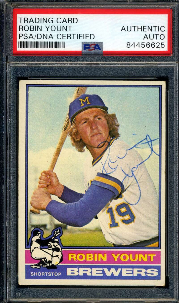 Robin Yount PSA DNA Vintage Signed 1976 Topps Autograph