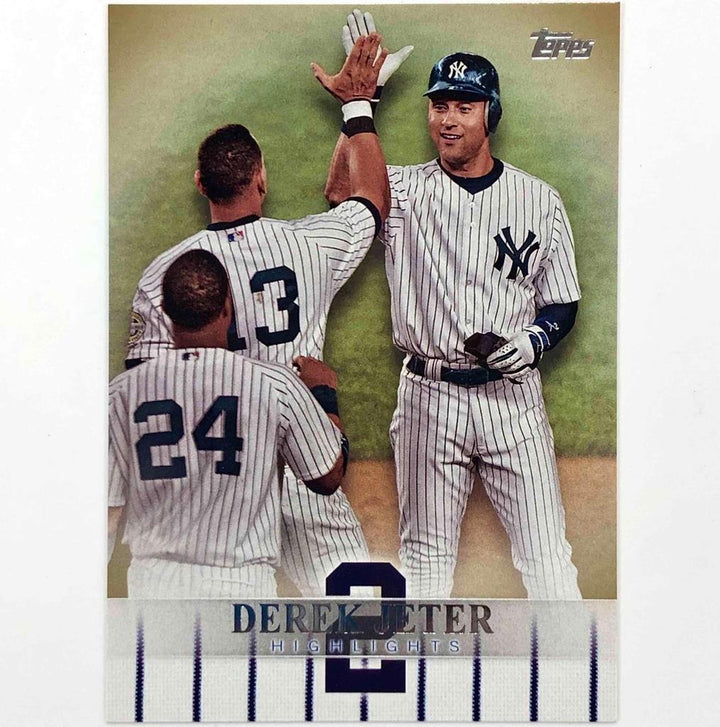 2018 Topps Derek Jeter Career Highlights DJH-8 Gold #2/50 = Jersey #2 ~ 1/1