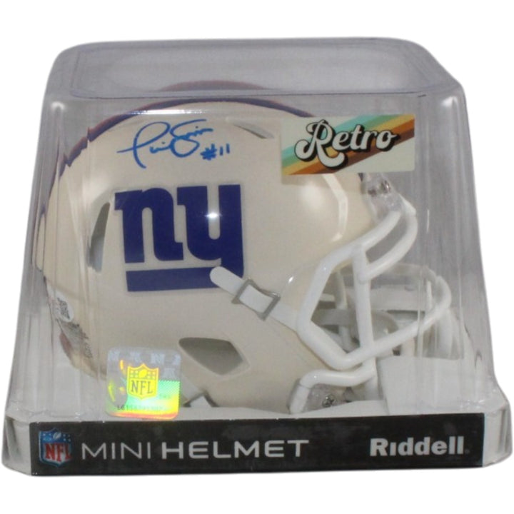 Phil Simms Autographed/Signed New York Giants Retro Mini Helmet JSA 57164
