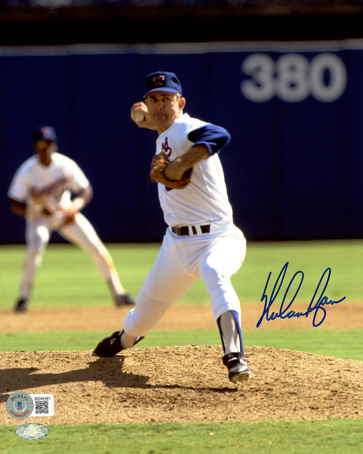 Nolan Ryan Signed 8x10 Photo Texas Rangers Beckett BAS