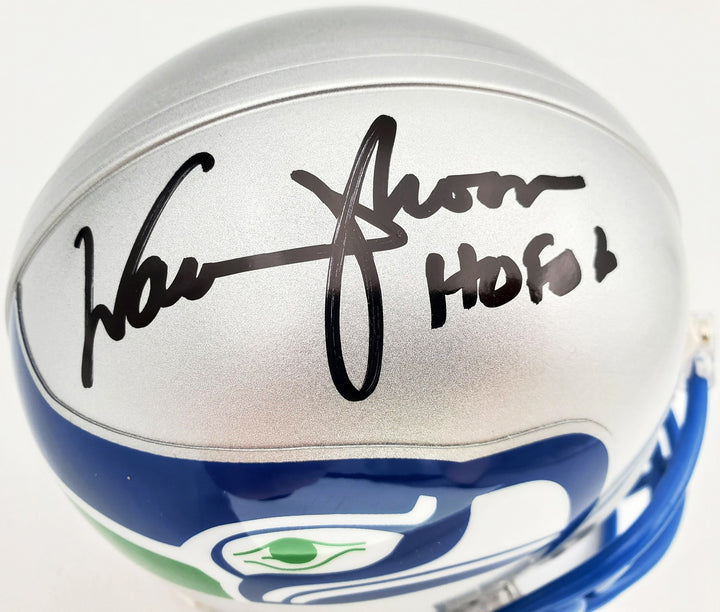 Warren Moon Autographed Signed Seattle Seahawks Mini Helmet "HOF 06" MCS Holo
