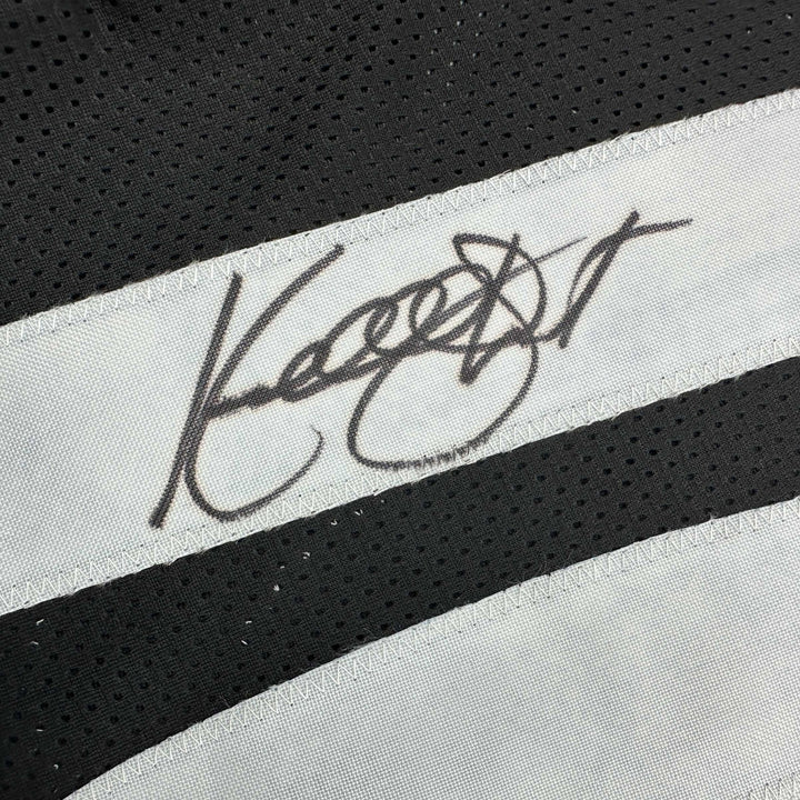 Autographed/Signed Kordell Stewart Pittsburgh Black Jersey Beckett BAS COA