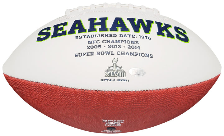 Uchenna Nwosu Autographed Signed Seattle Seahawks White Logo Football MCS Holo