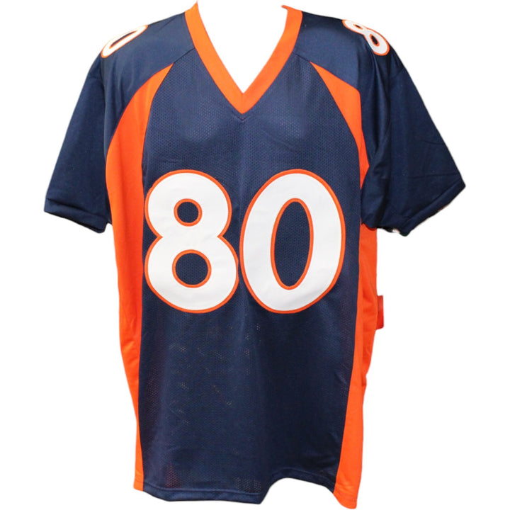 Rod Smith Autographed/Signed Pro Style XL Blue Jersey Beckett Witness 44682