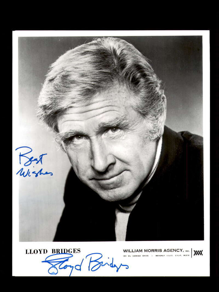 Lloyd Bridges JSA Coa Signed 8x10 Photograph Autograph