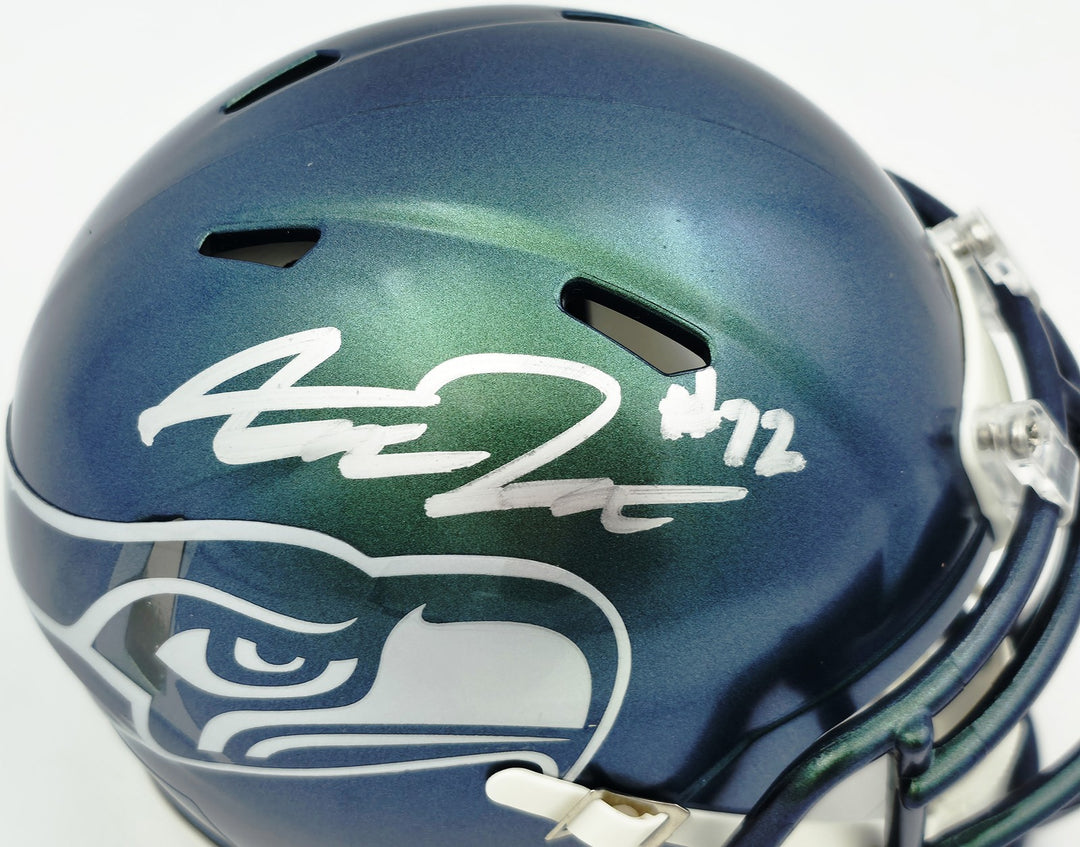 Abraham Abe Lucas Signed Seattle Seahawks Rivalries Speed Mini Helmet MCS Holo