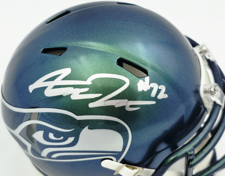 Abraham Abe Lucas Signed Seattle Seahawks Rivalries Speed Mini Helmet MCS Holo