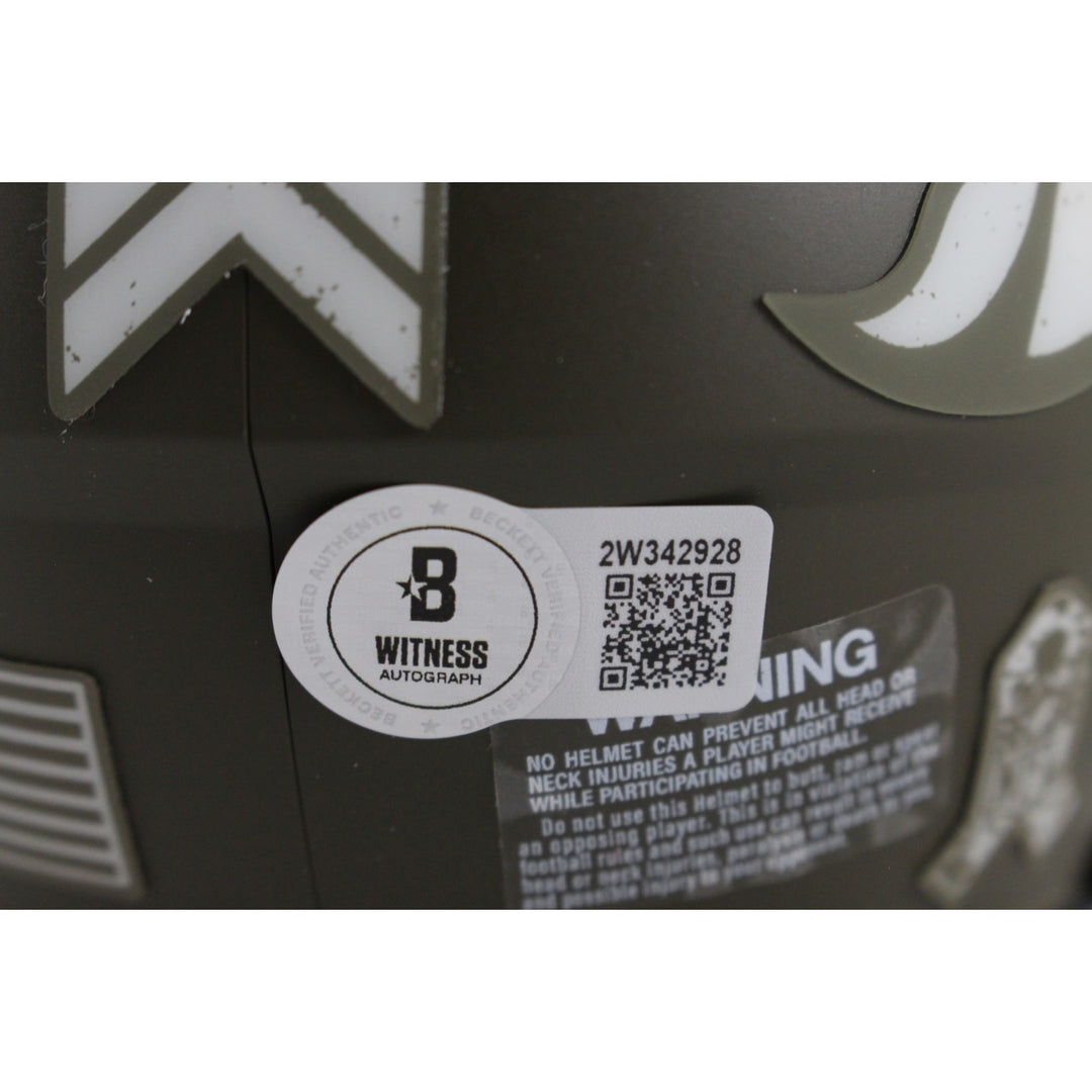 John Elway Autographed Denver Broncos 22 STS Mini Helmet Beckett Witness 50207