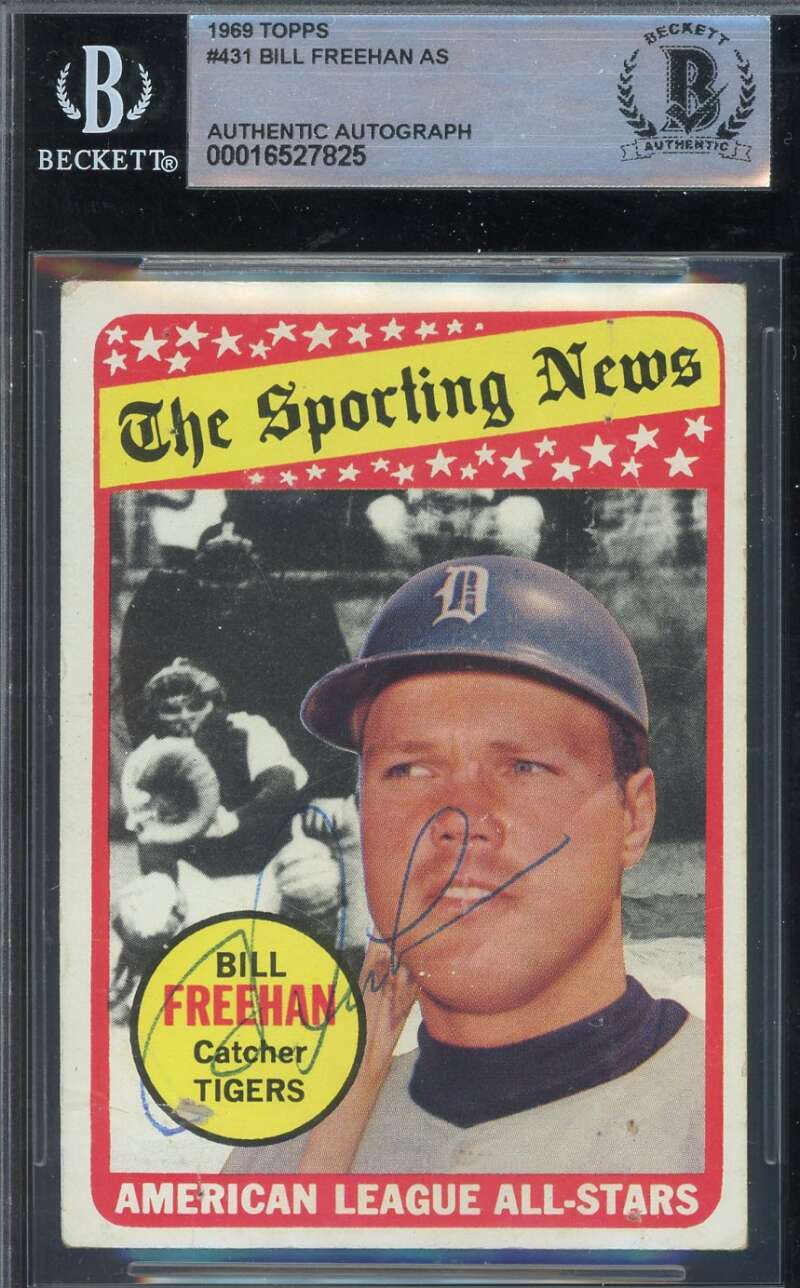 Bill Freehan Beckett BAS Signed 1969 Topps All Star Autograph