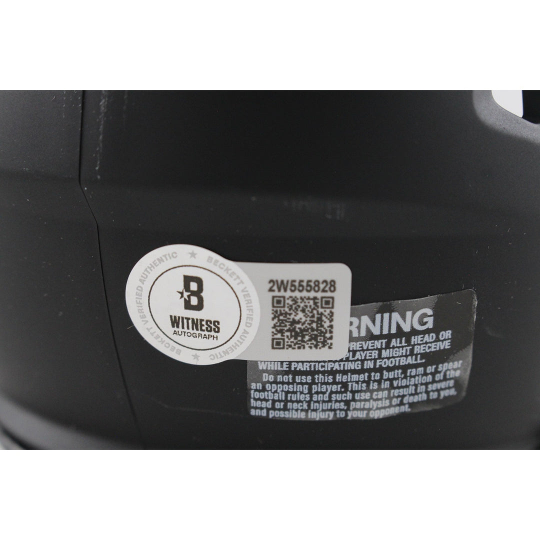 Michael Vick Autographed Virginia Tech Hokies Mini Helmet Beckett Witness 49871