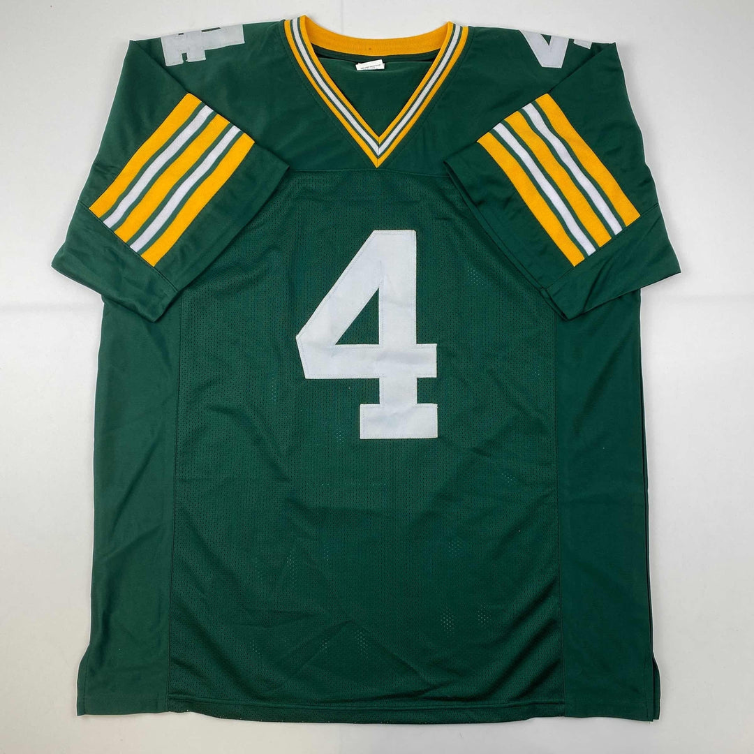 Facsimile Autographed Brett Favre Green Bay Green Reprint Jersey Size Men's XL