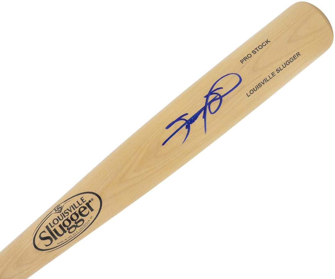Sammy Sosa Signed Blonde L Slugger Pro Stock Baseball Bat Cubs Beckett Wit