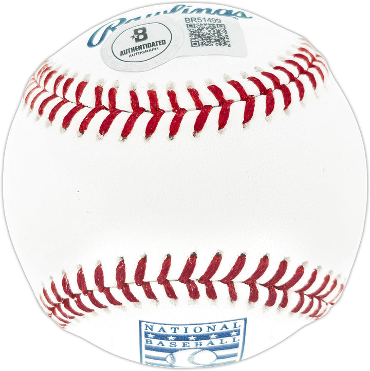 Nolan Ryan Signed Official HOF HOF Logo Baseball Texas Rangers Beckett QR