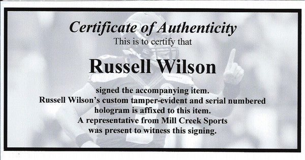 Seattle Seahawks Russell Wilson Signed Blue Nike Elite Jersey Size 52 RW Holo