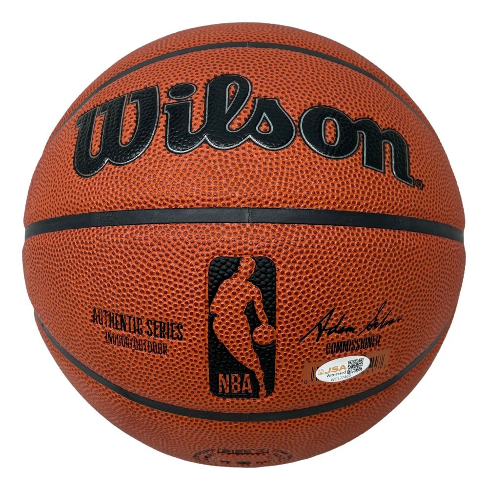 Dennis Rodman Chicago Bulls Signed NBA Wilson I/O Basketball JSA QR