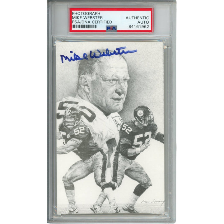 Mike Webster Autographed Pittsburgh Steelers 3 1/2 x 5" Photo PSA Slabbed 54784