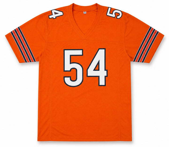 Chicago Bears Brian Urlacher Signed Orange Jersey "HOF 18" Beckett BAS Witness