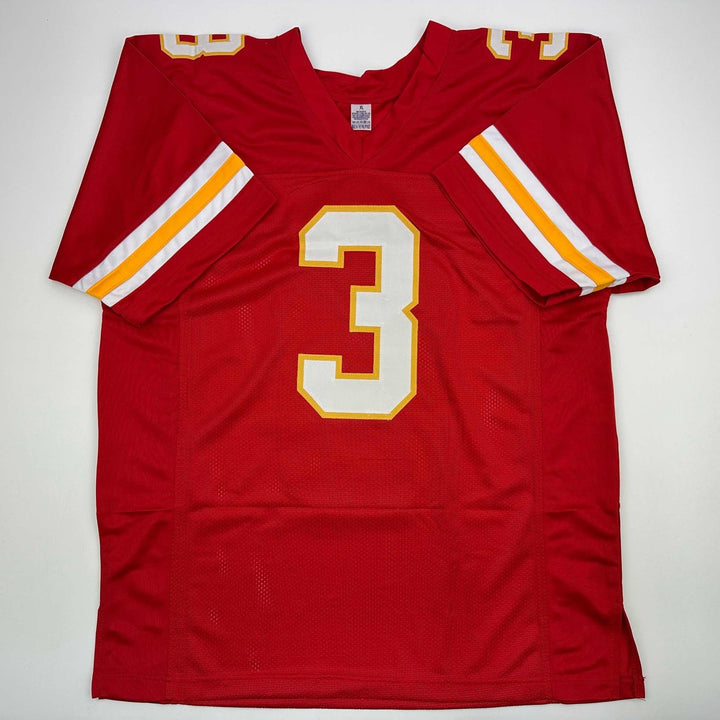 Autographed/Signed Jan Stenerud HOF 91 Kansas City Red Jersey JSA COA